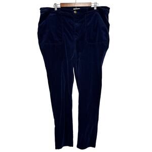 Vintage ModCloth Navy Blue Corduroy Pants Tapered Leg Curvy Fit Sz: 1X